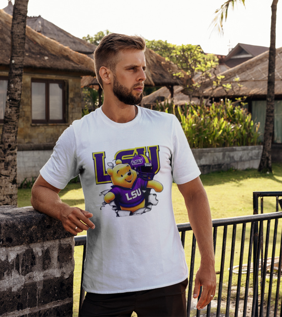 LSU Tigers Winnie The Pooh Football Team T-Shirt