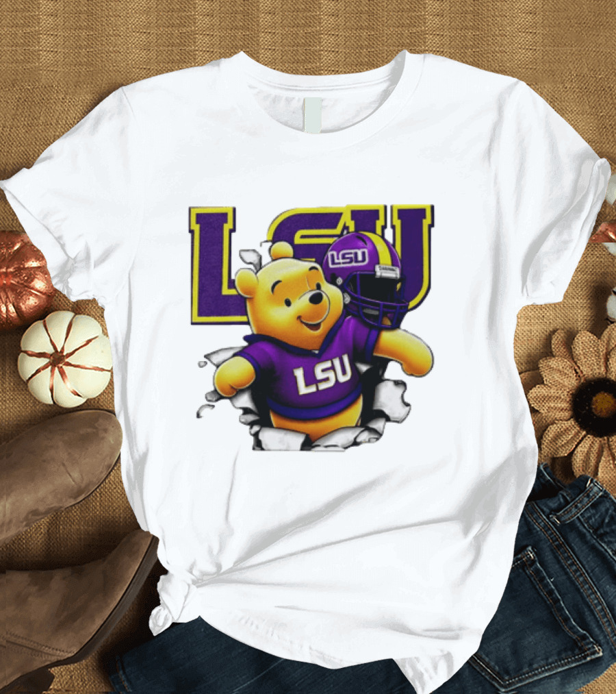 LSU Tigers Winnie The Pooh Football Team T-Shirt