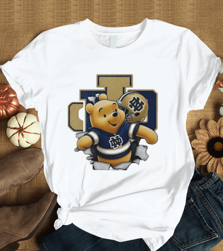 Notre Dame Fighting Irish Winnie The Pooh Football Fan Gear T-Shirt