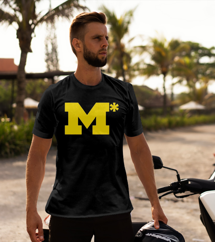 Michigan Wolverines M Asterisk 0.01 Seconds T-Shirt