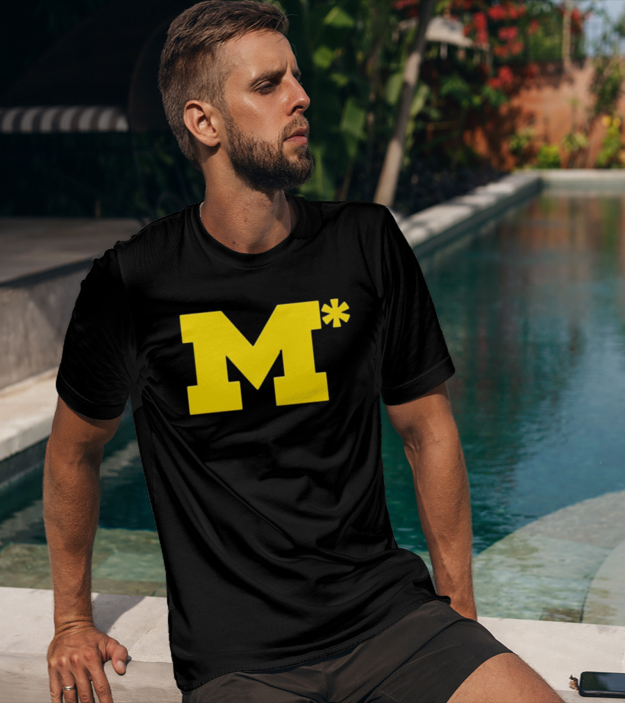 Michigan Wolverines M Asterisk 0.01 Seconds T-Shirt
