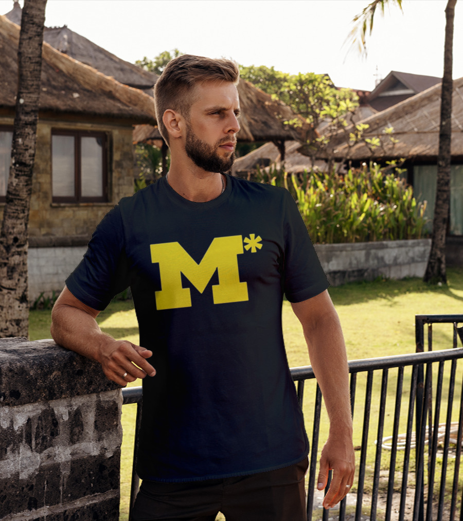 Michigan Wolverines M Asterisk 0.01 Seconds T-Shirt