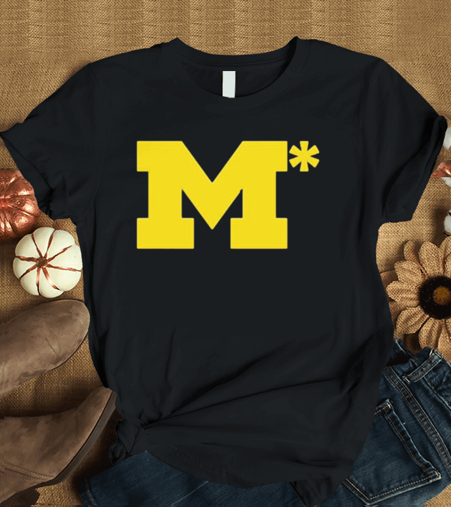 Michigan Wolverines M Asterisk 0.01 Seconds T-Shirt