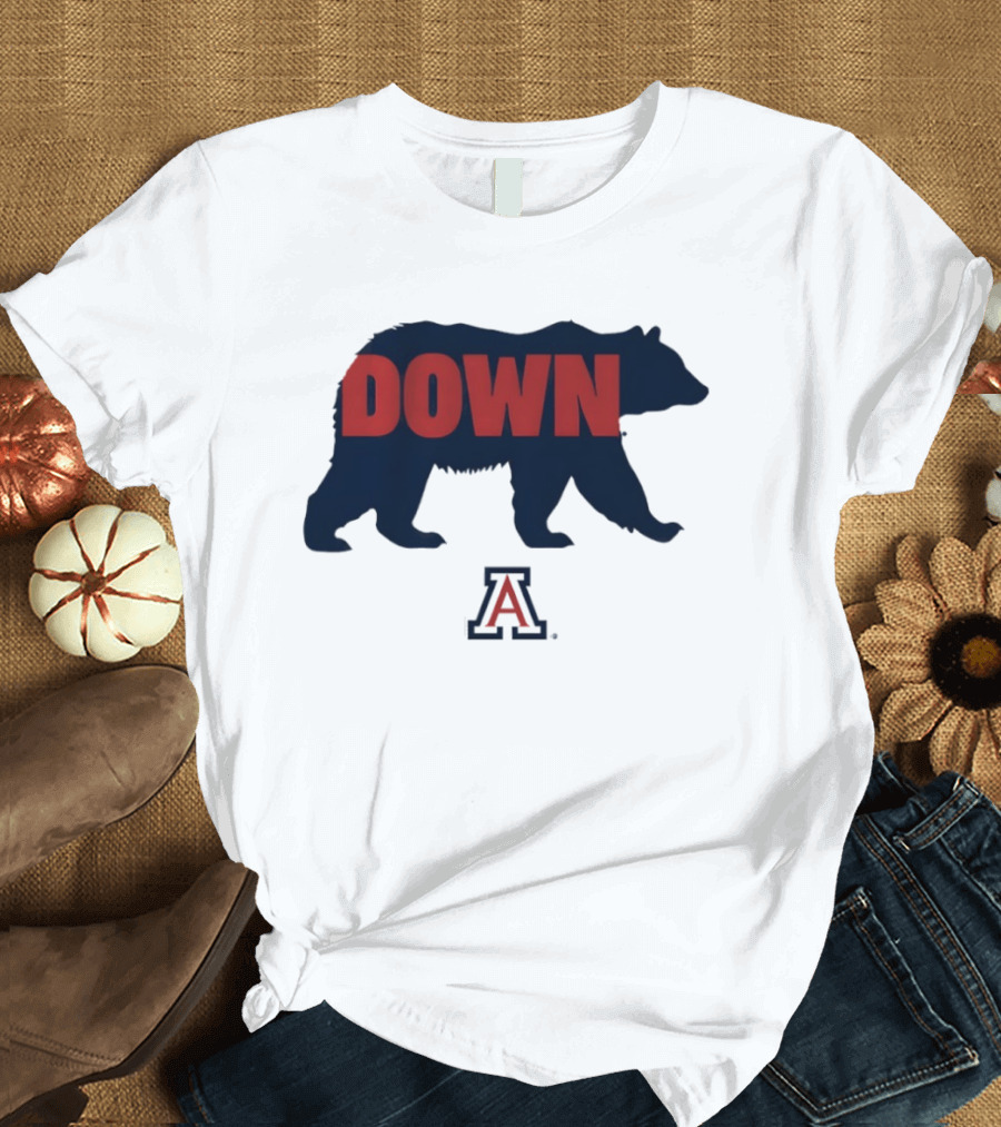 Arizona Wildcats Bear Down 2026 NCAA Men's Basketball Bear Silhouette A T-Shirt
