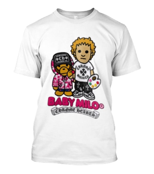 Baby Milo Chrome Hearts Collaboration Graphic Characters T-Shirt