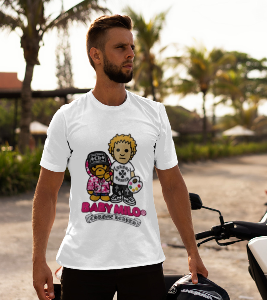 Baby Milo Chrome Hearts Collaboration Graphic Characters T-Shirt