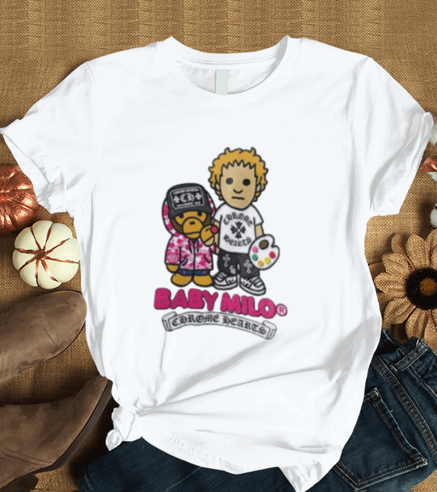 Baby Milo Chrome Hearts Collaboration Graphic Characters T-Shirt