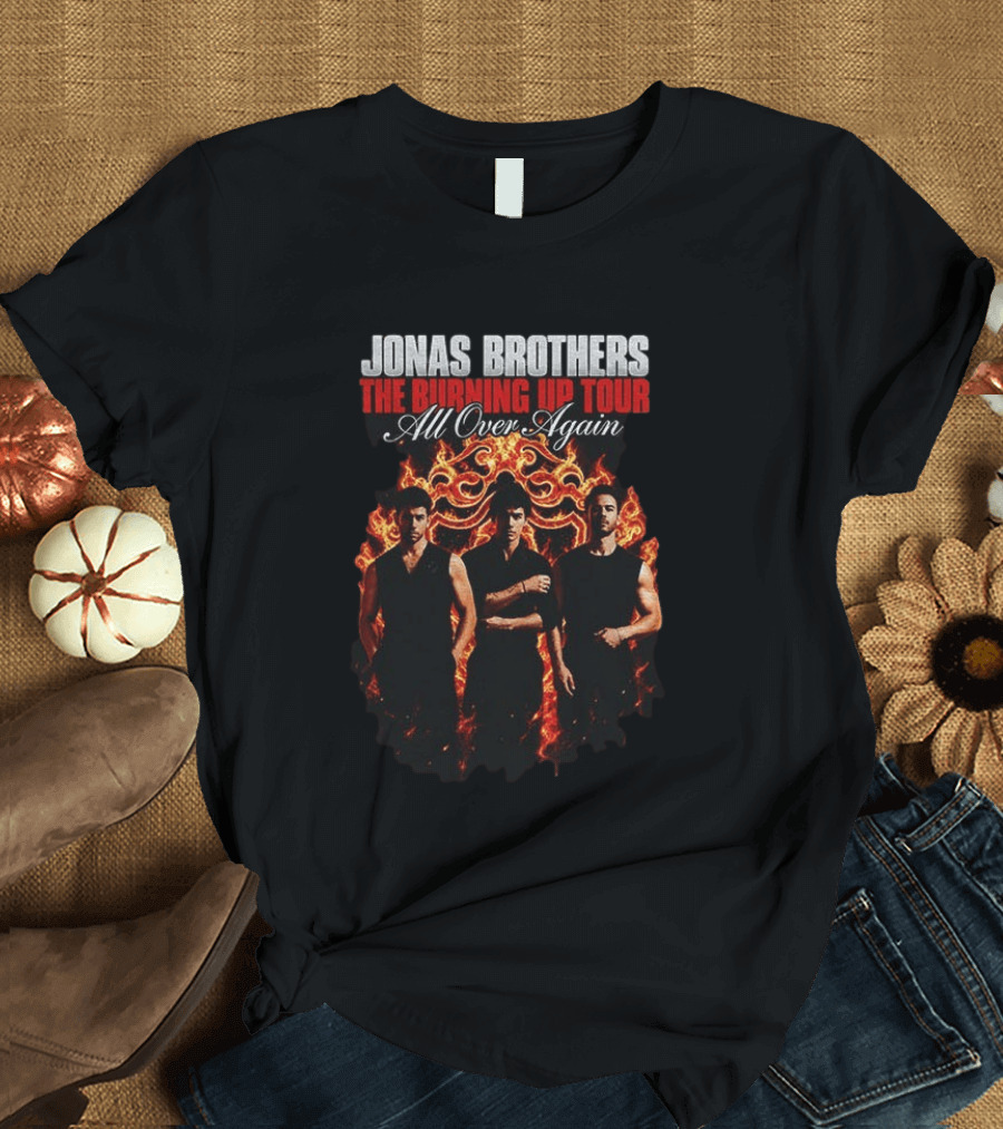 Jonas Brothers Burning Up Tour All Over Again 2026 Music Concert T-Shirt