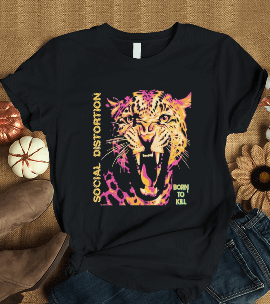 Social Distortion Born To Kill Roaring Leopard 2026 North American Tour T-Shirt