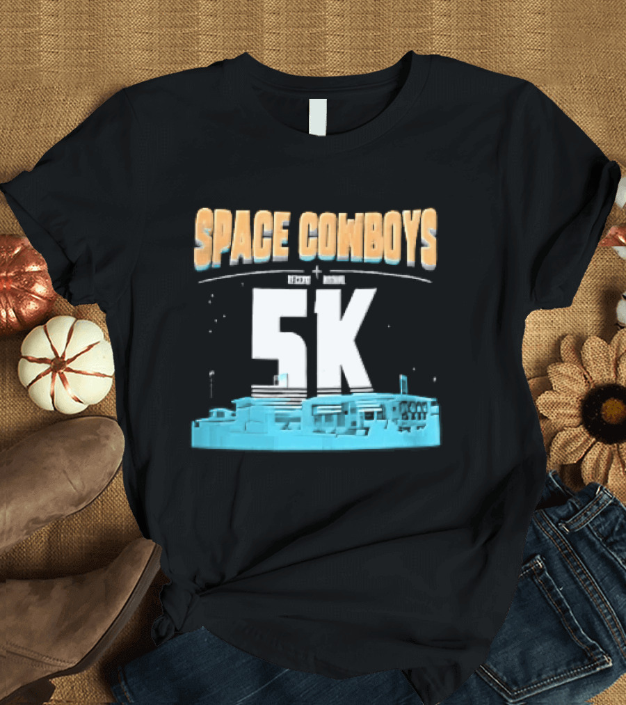 Space Cowboys 5k Cyan Ballpark Cityscape Night Stars T-Shirt