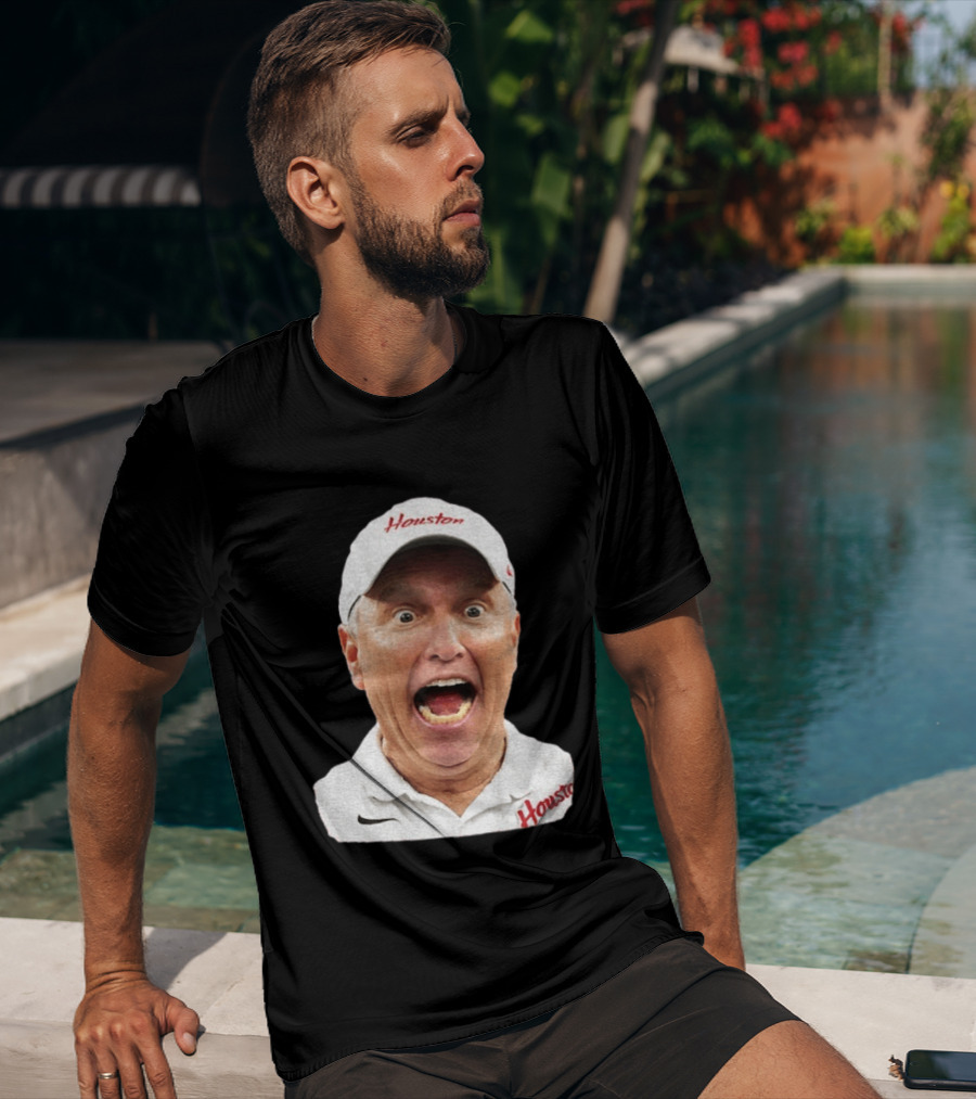 Houston Coach Willie Fritz Screaming UH Cougars T-Shirt