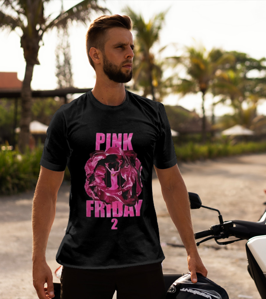 Pink Friday 2 Nicki Minaj Magenta Flowing Silk Fabric T-Shirt