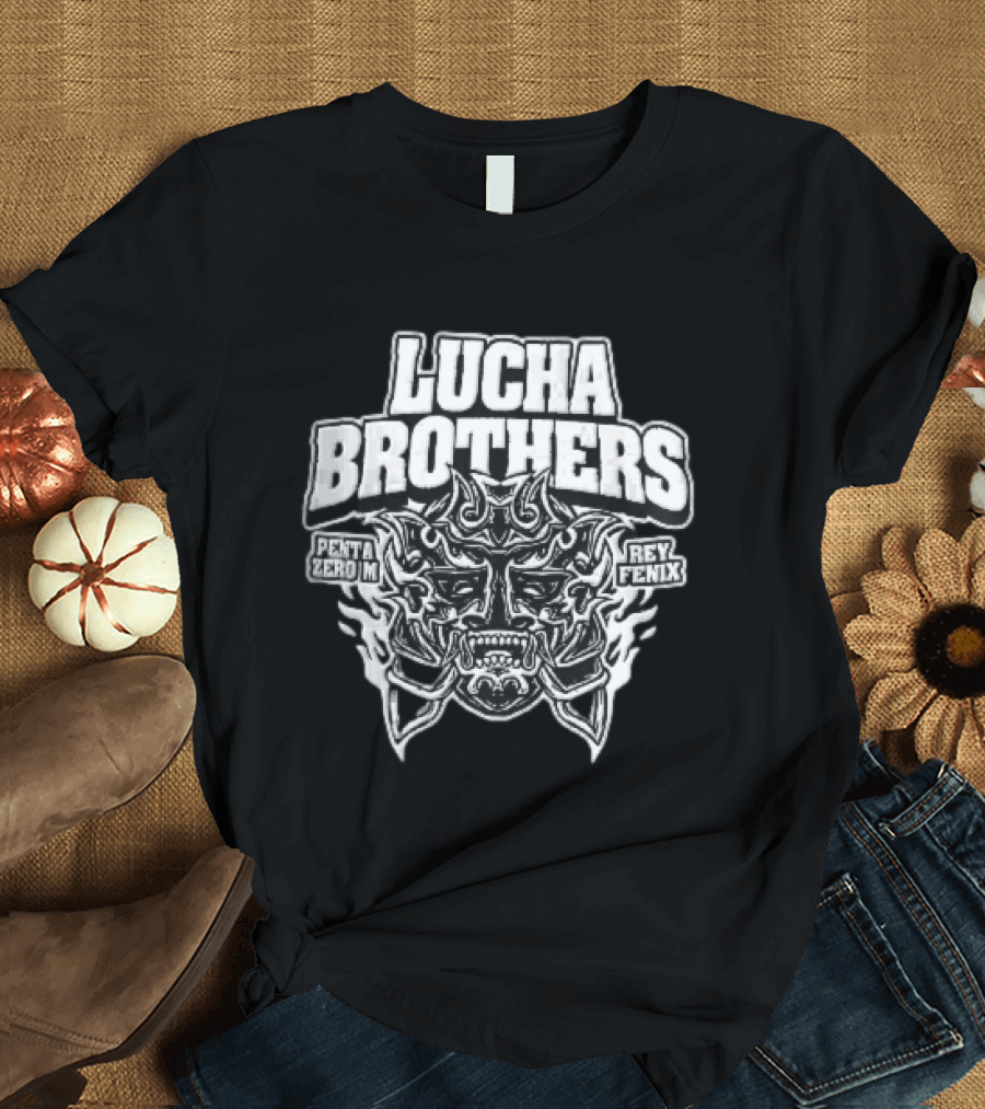 Lucha Brothers Penta Zero M Rey Fenix Horned Luchador Mask T-Shirt