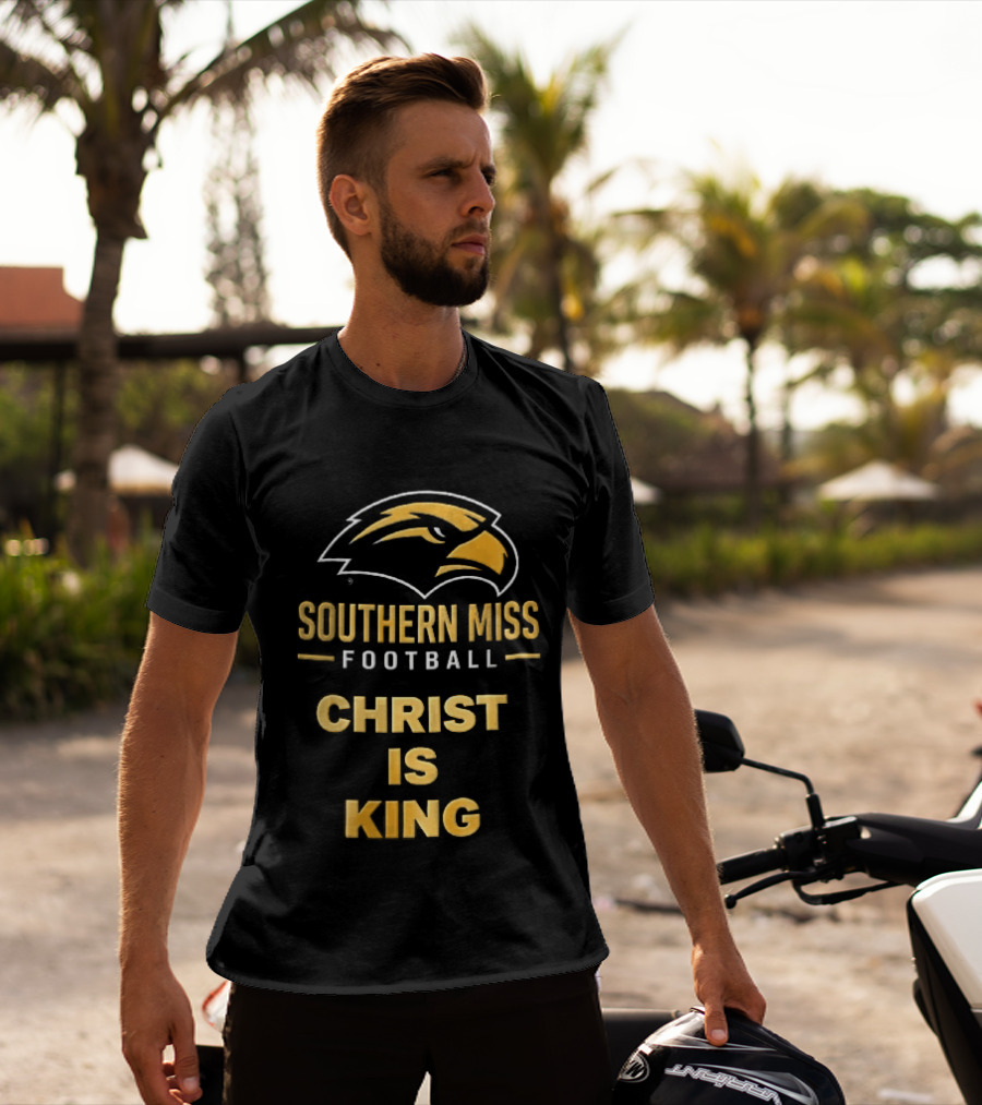 Southern Miss Golden Eagles Football Christ Is King Bird Head T-Shirt