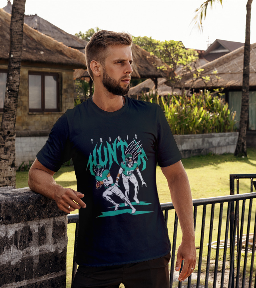 Travis Hunter Jacksonville Jaguars Hunter Two Way Football Player Duo T-Shirt
