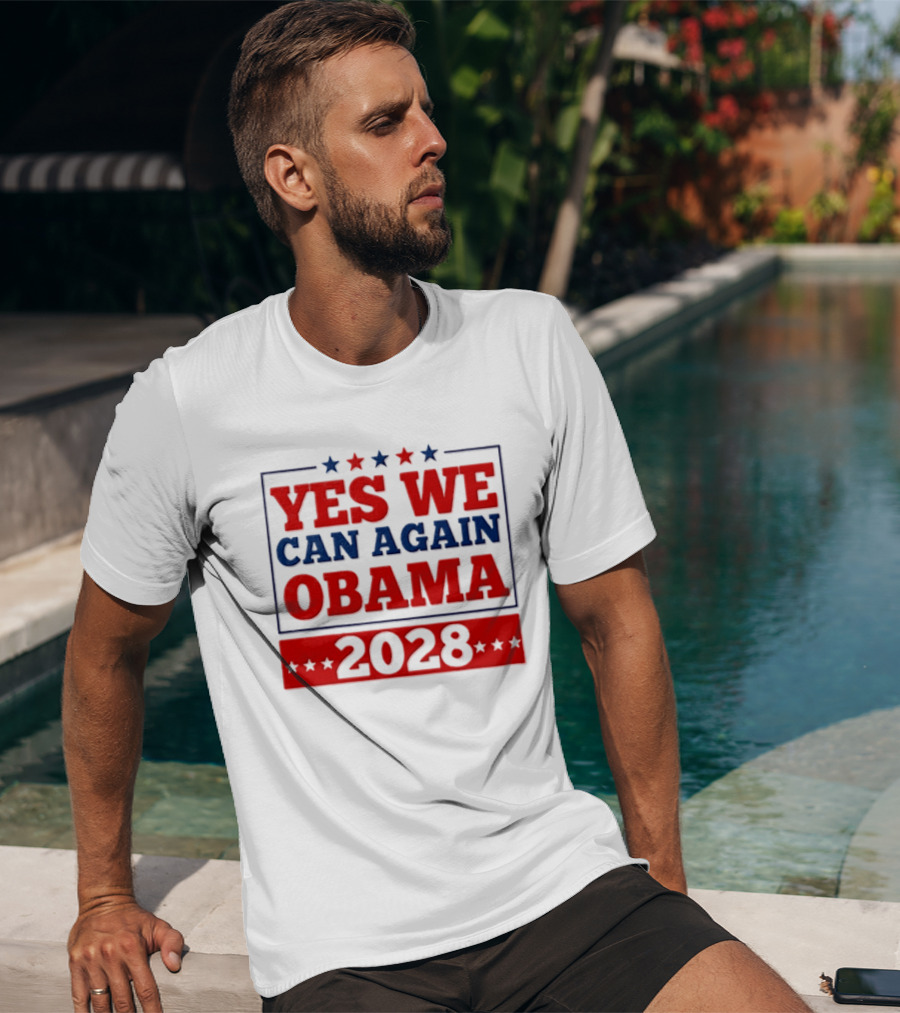Yes We Can Again Obama 2028 Political Presidential Campaign T-Shirt