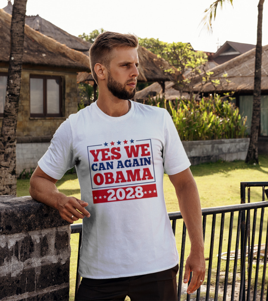 Yes We Can Again Obama 2028 Political Presidential Campaign T-Shirt