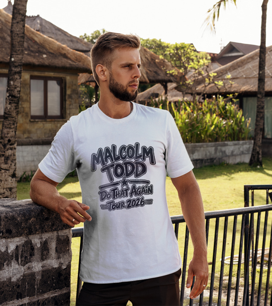 Malcolm Todd Do That Again Tour 2026 Star Frame Horizontal Lines T-Shirt