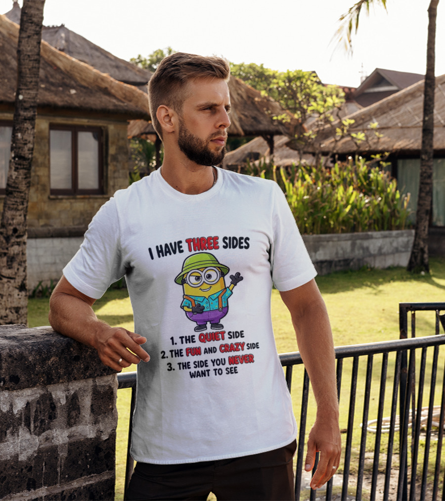 Minion I Have Three Sides The Quiet Fun Crazy Never Want To See T-Shirt