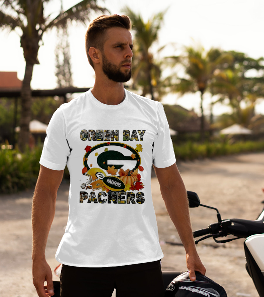 Green Bay Packers Football Fall Pumpkin Autumn 2026 Halloween T-Shirt