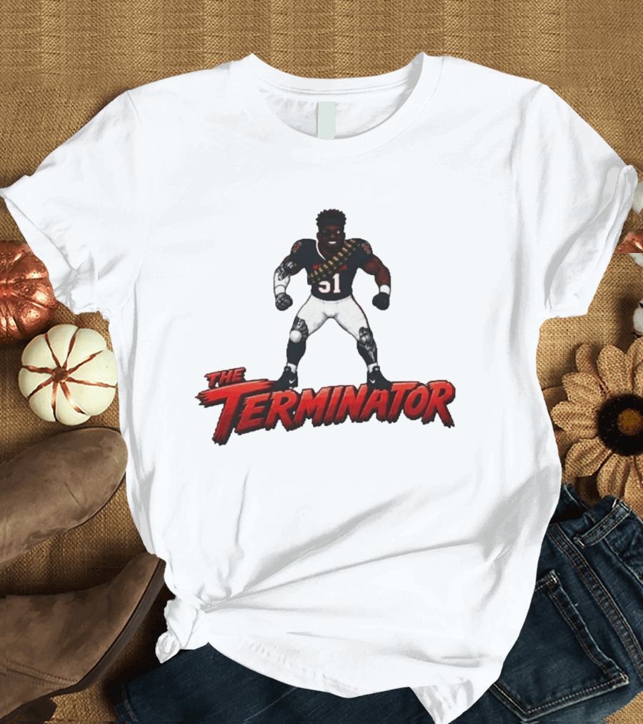 Streets Of Swarm Will Anderson Jr. The Terminator 51 Football Star Cartoon T-Shirt