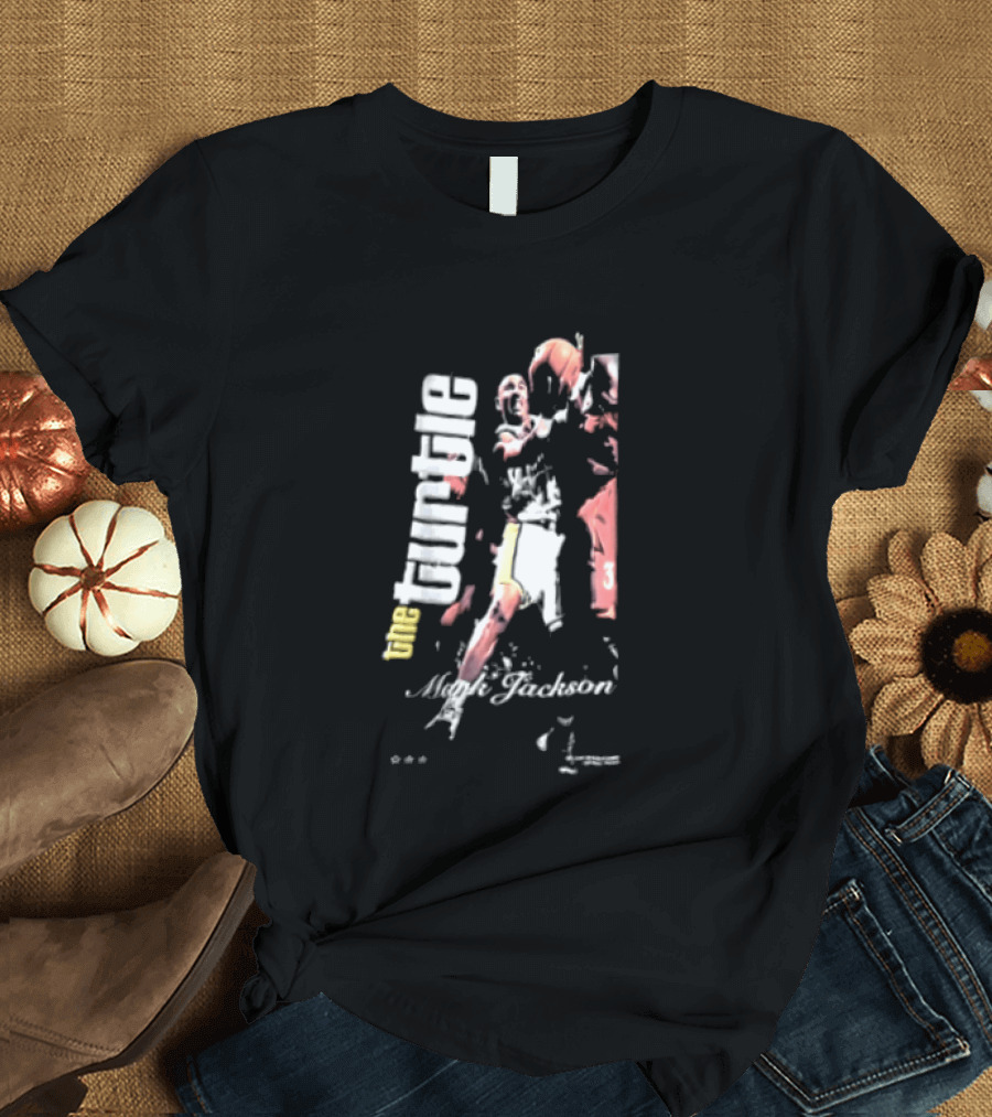 Mark Jackson The Turtle Basketball Slam Vintage Style Sports Action T-Shirt