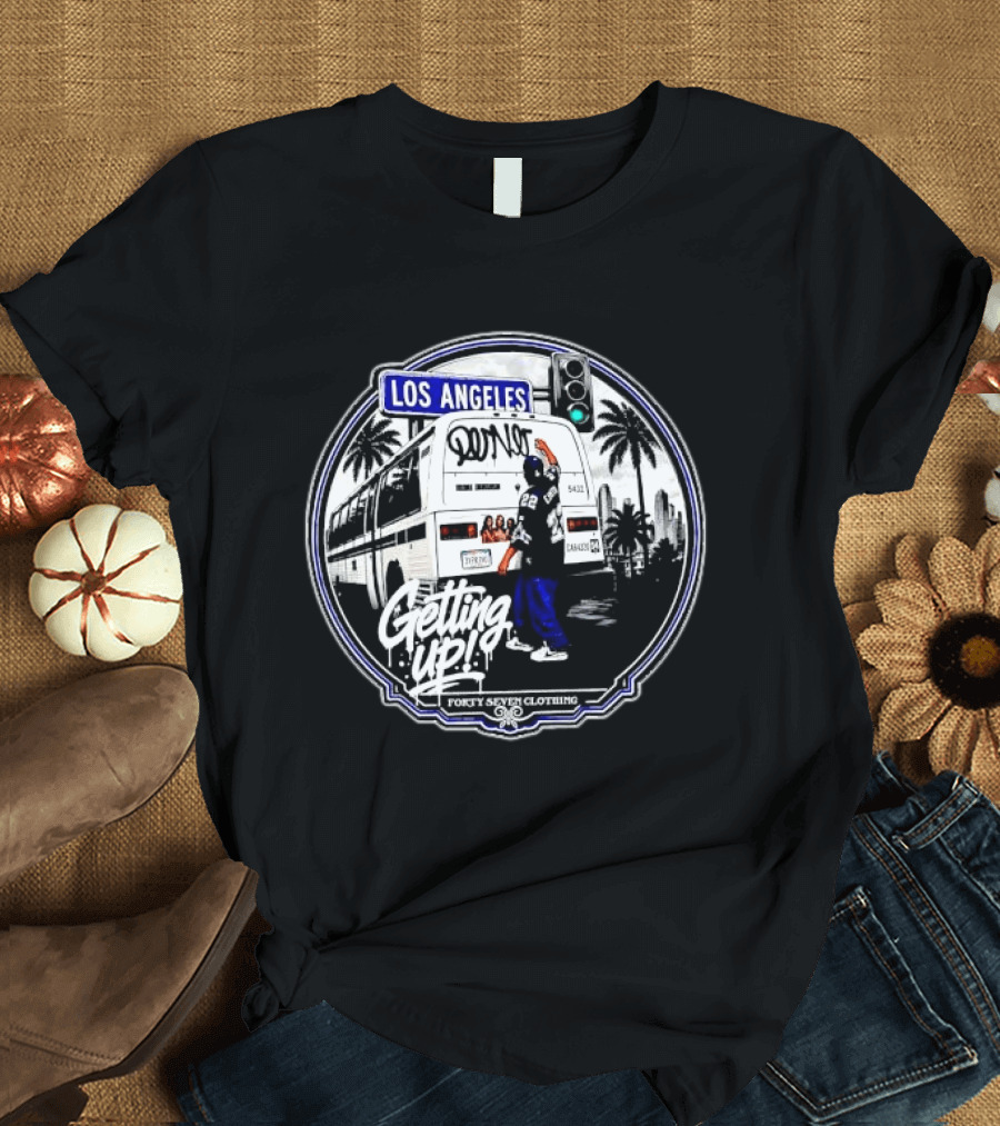 Los Angeles Getting Up Graffiti Dallas Cowboys Forty Seven Clothing T-Shirt