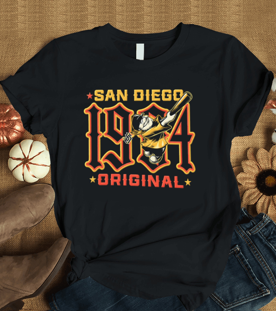 San Diego 1904 Original Retro Baseball Player T-Shirt