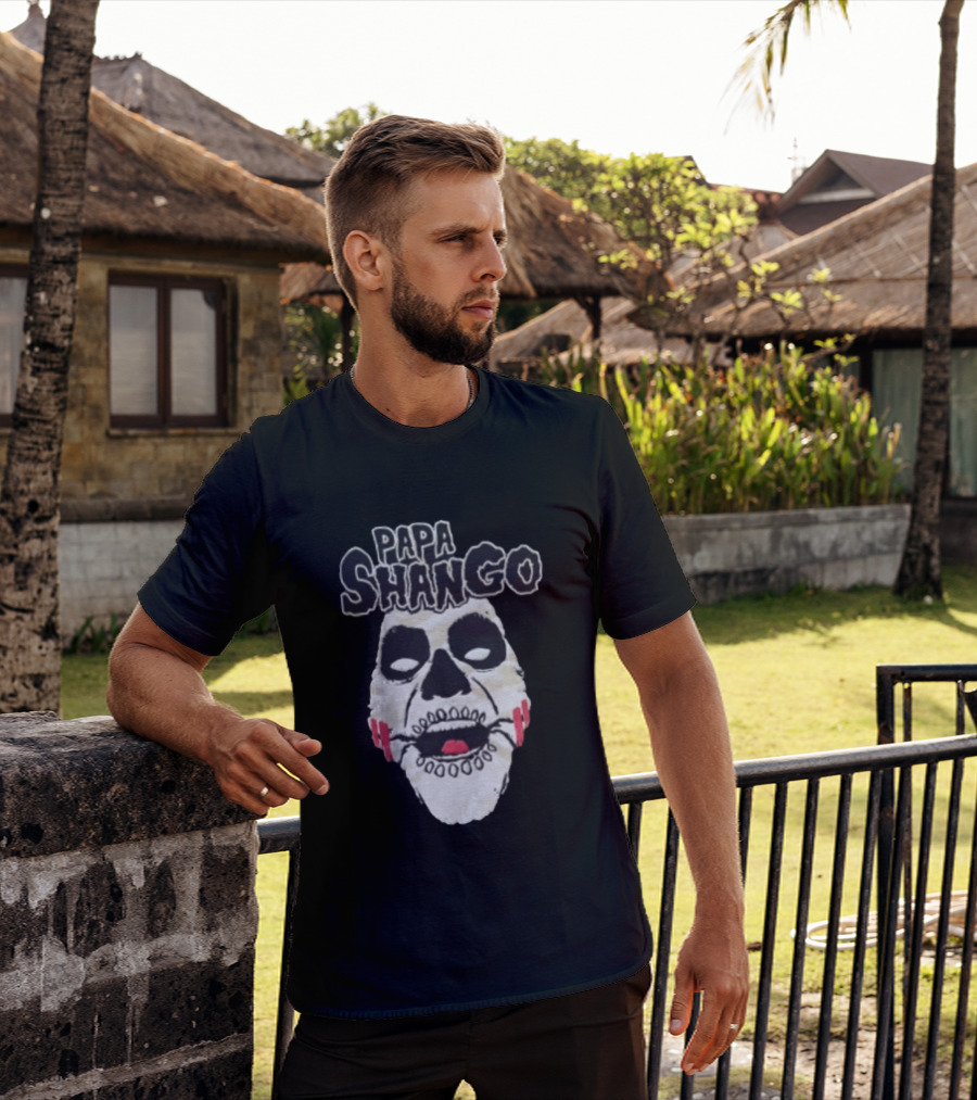 Papa Shango WWF Legends Of Wrestling Skull Mask T-Shirt