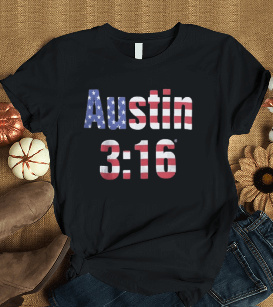 Steve Austin 3 16 American Flag WWE Stone Cold T-Shirt