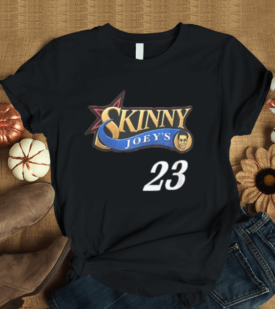 Philadelphia 76ers Skinny Joey's 23 Red Star Blue Ribbon Caricature T-Shirt