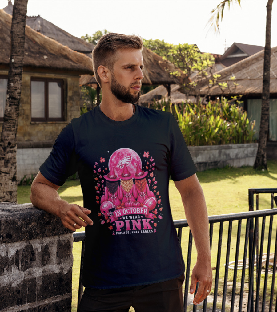 Philadelphia Eagles In October We Wear Pink Witches 2026 T-Shirt