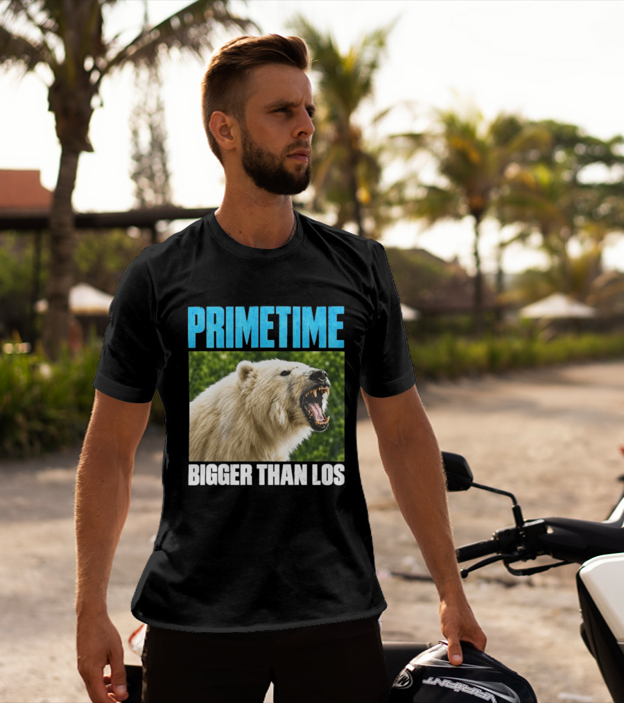 PRIMETIME Bigger Than Los Polar Bear Roaring T-Shirt