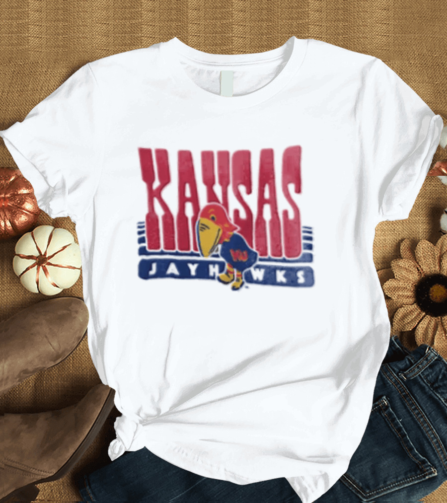 Kansas Jayhawks Big Jay Basketball NBA T-Shirt