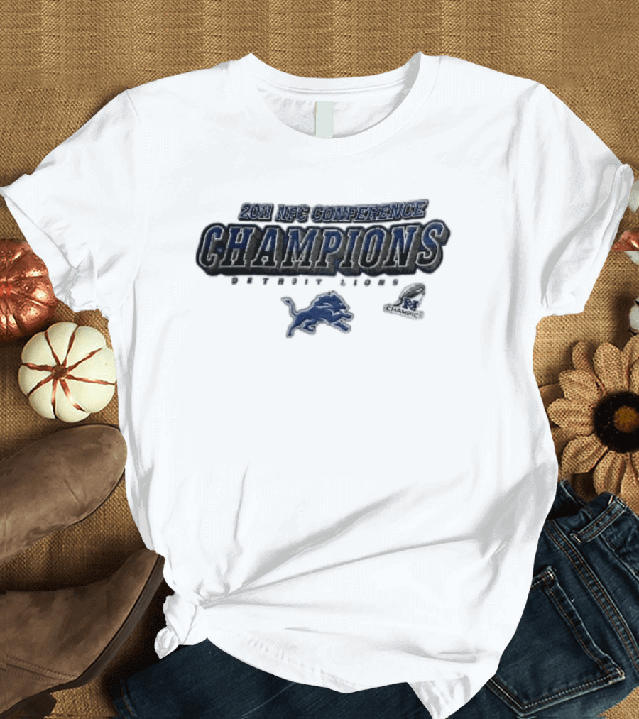 2011 NFC Conference Champions Detroit Lions Football Victory T-Shirt