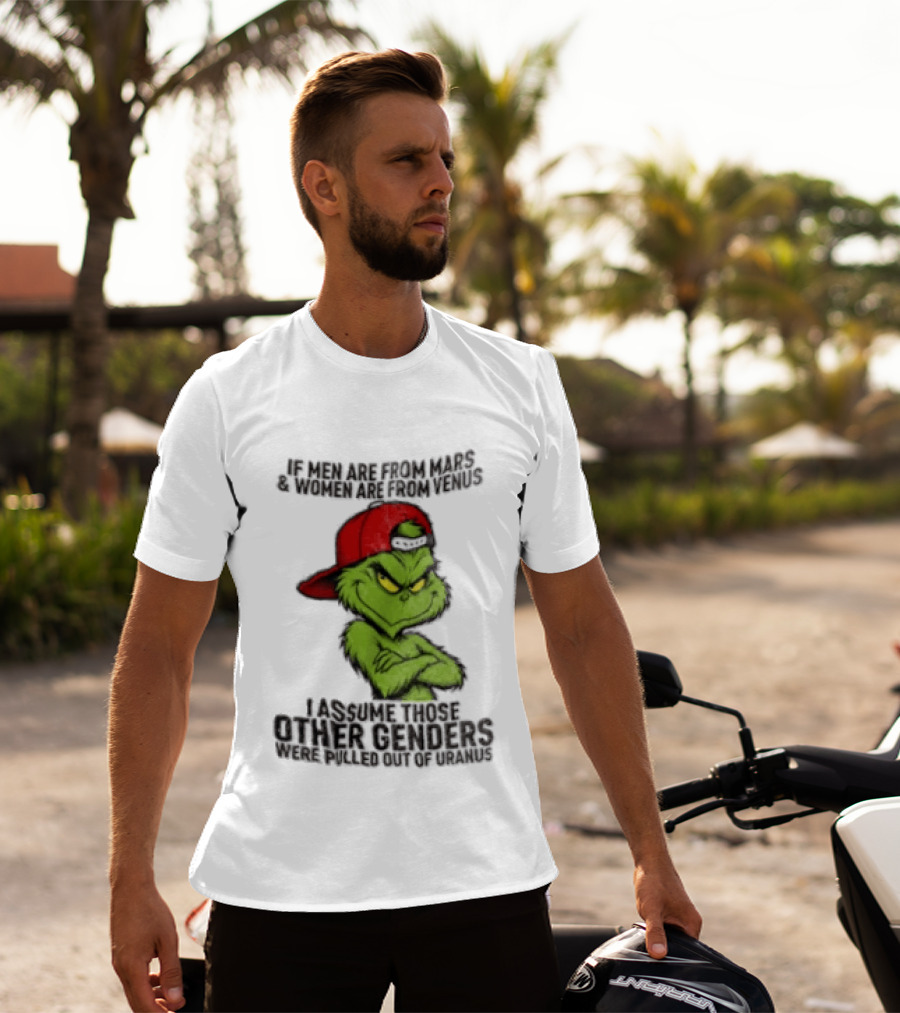 Grinch If Men Are From Mars Women Are From Venus Christmas T-Shirt