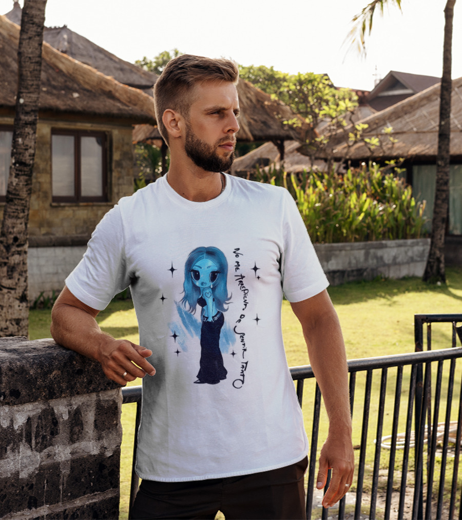 Karol G No Me Arrepiento De Sentir Tanto Blue Cartoon T-Shirt