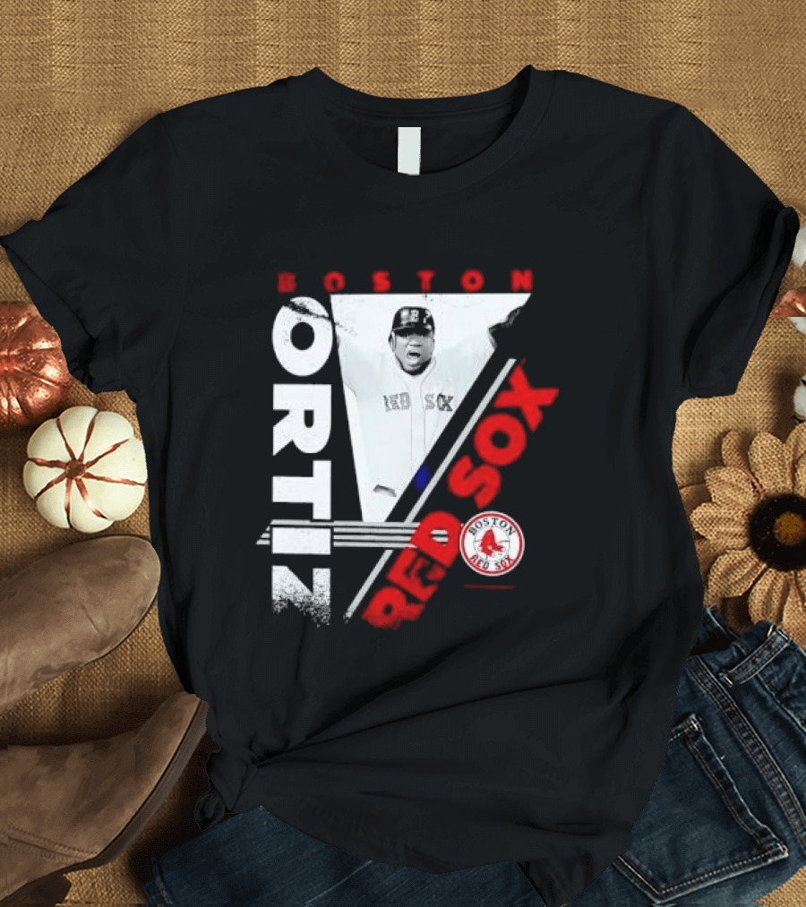 David Ortiz Boston Red Sox Celebrating T-Shirt