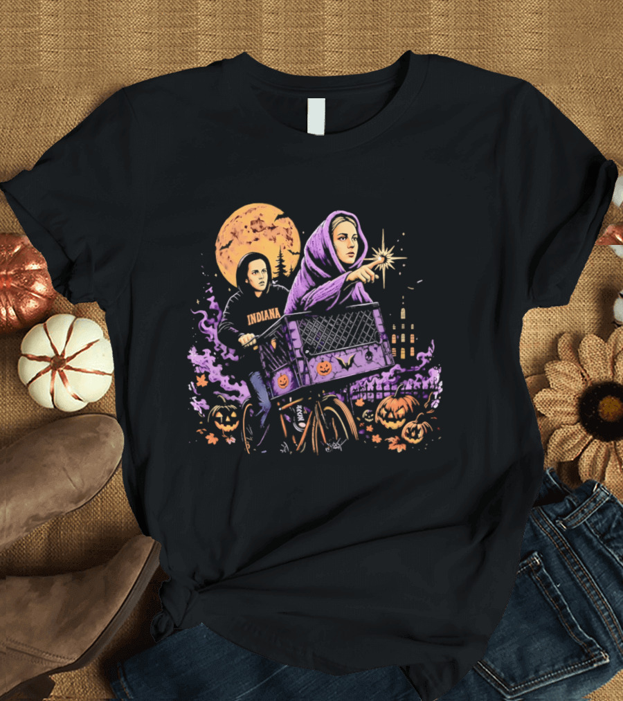 Caitlin Clark Sophie Cunningham Bicycle Halloween Movie Scene T-Shirt