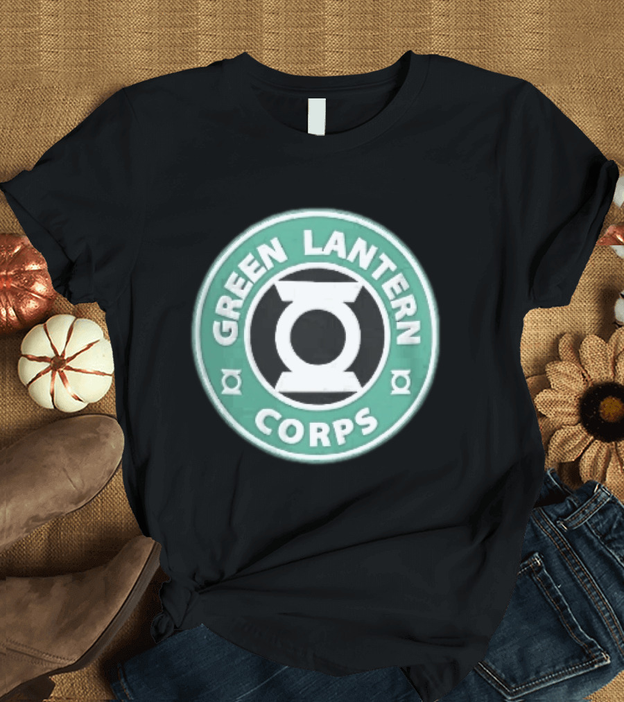 Green Lantern Corps Circular Coffee Power Ring T-Shirt
