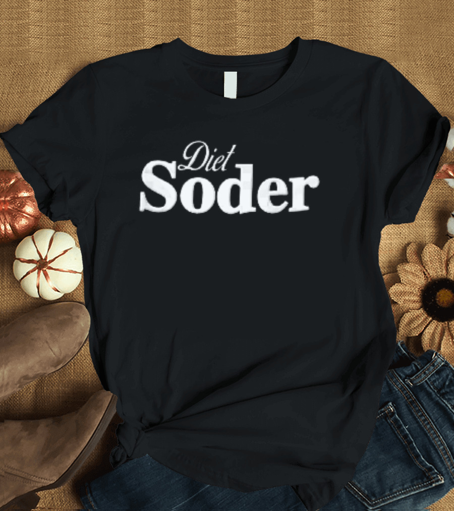 Diet Soder Cursive And Serif White Font T-Shirt