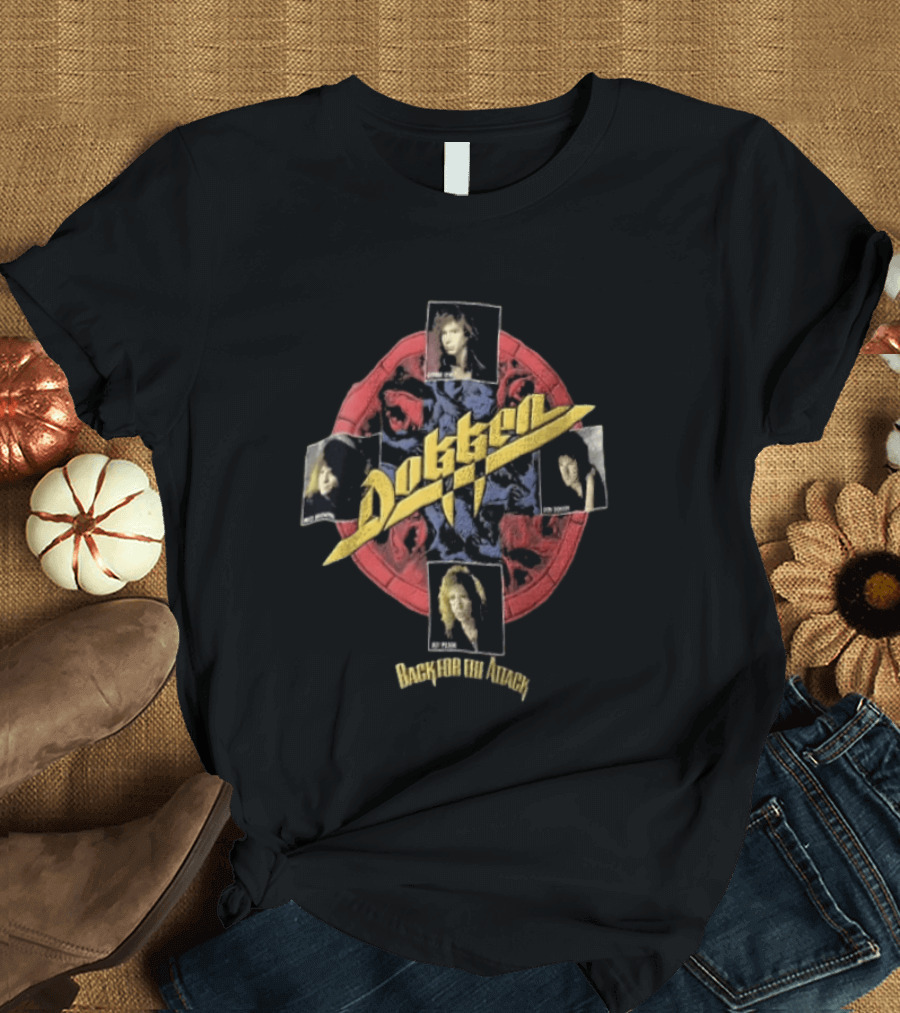 Dokken Back For The Attack Mick George Don Jeff Hard Rock Band Music T-Shirt