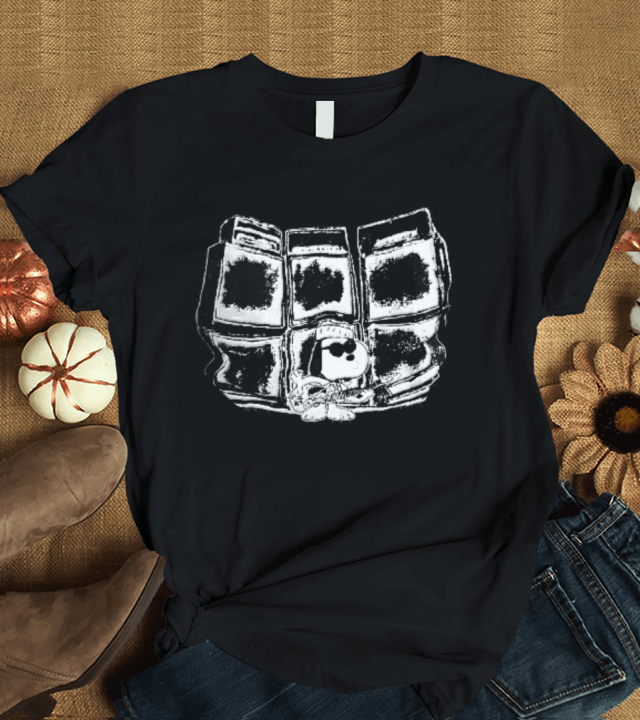 Peanuts Snoopy Rocking Out With Electric Guitar And Amplifier Stack T-Shirt