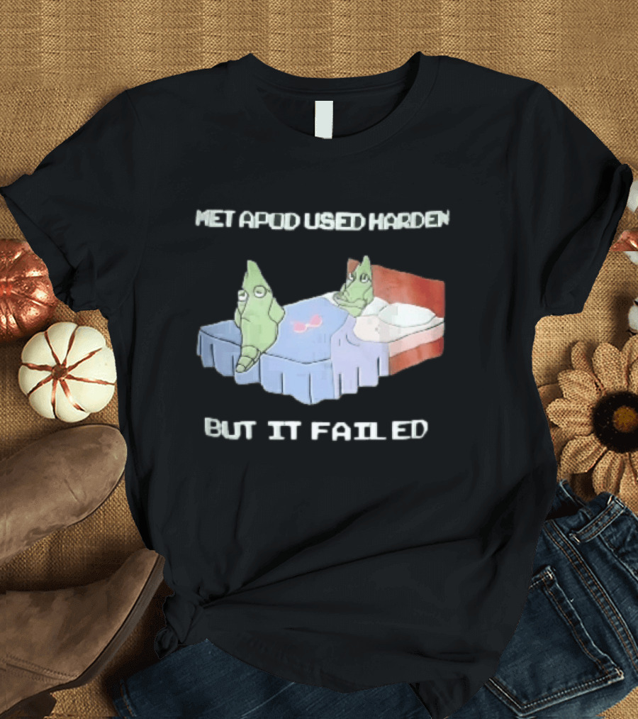 Metapod Used Harden But It Failed Cartoon Sad Characters In Bed T-Shirt