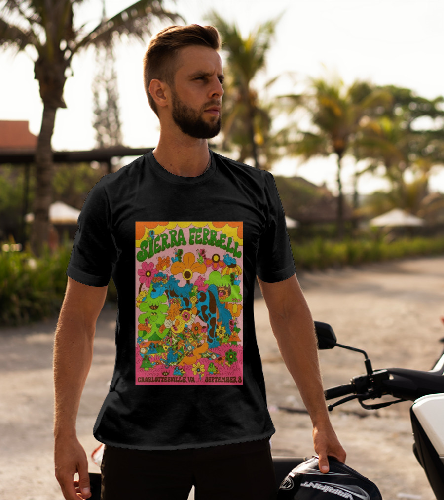 Sierra Ferrell Concert September 8 Charlottesville VA Psychedelic Floral T-Shirt