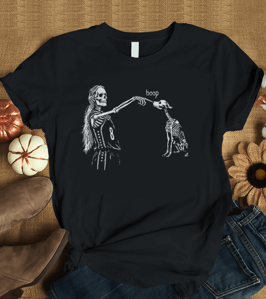 Sophie Cunningham Skeleton Point Dog Skeleton Boop Halloween T-Shirt