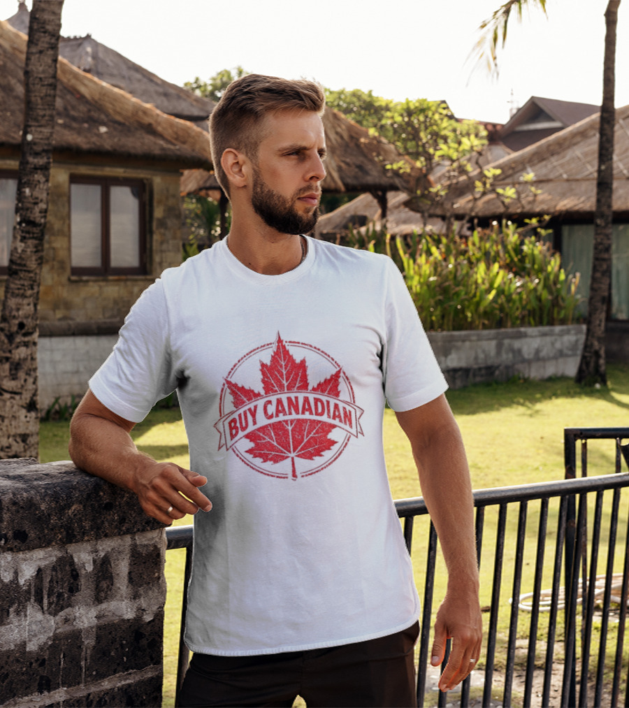Buy Canadian Support Local Maple Leaf Pride T-Shirt