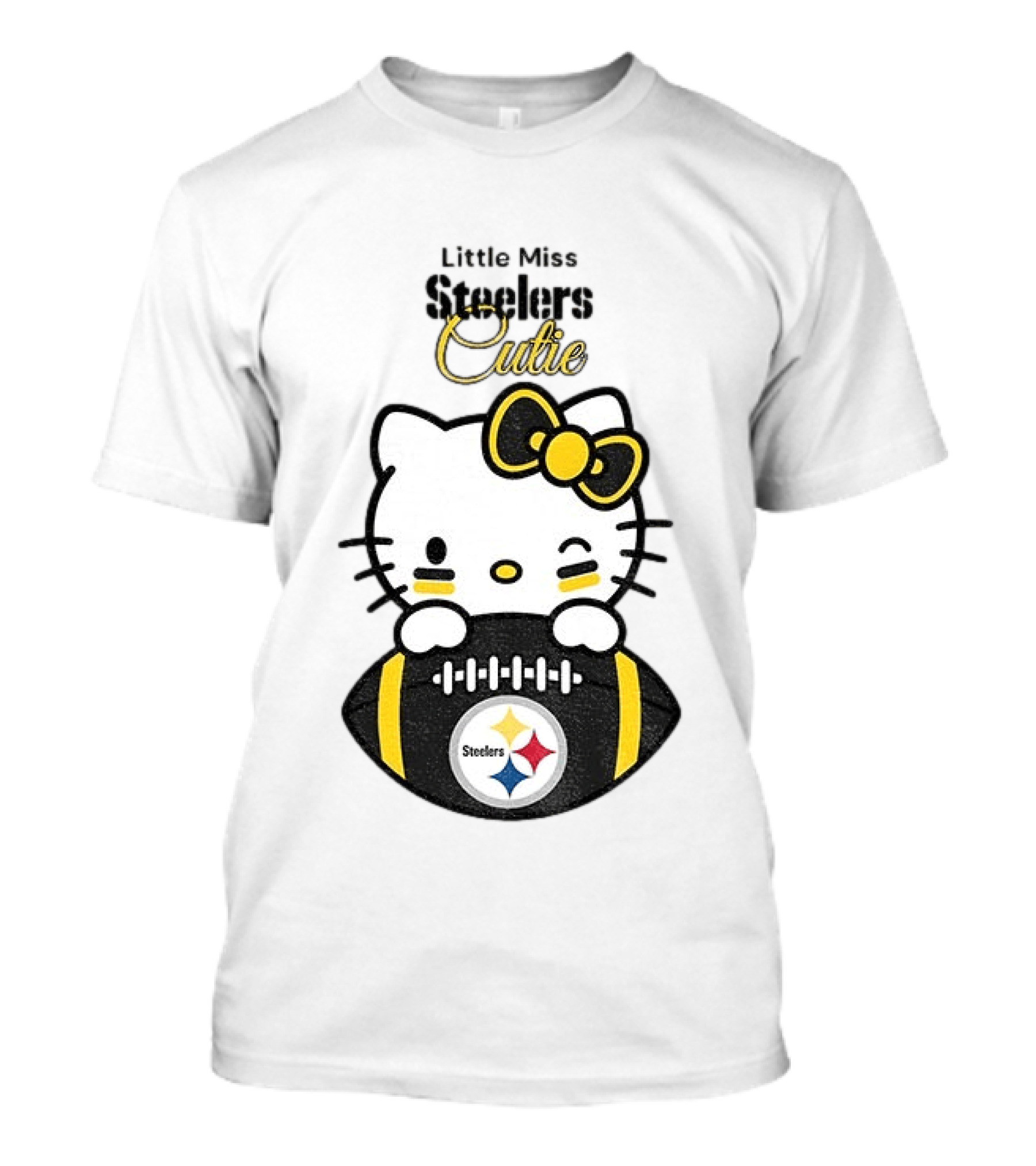 Hello Kitty Little Miss Steelers Cutie Football T-Shirt
