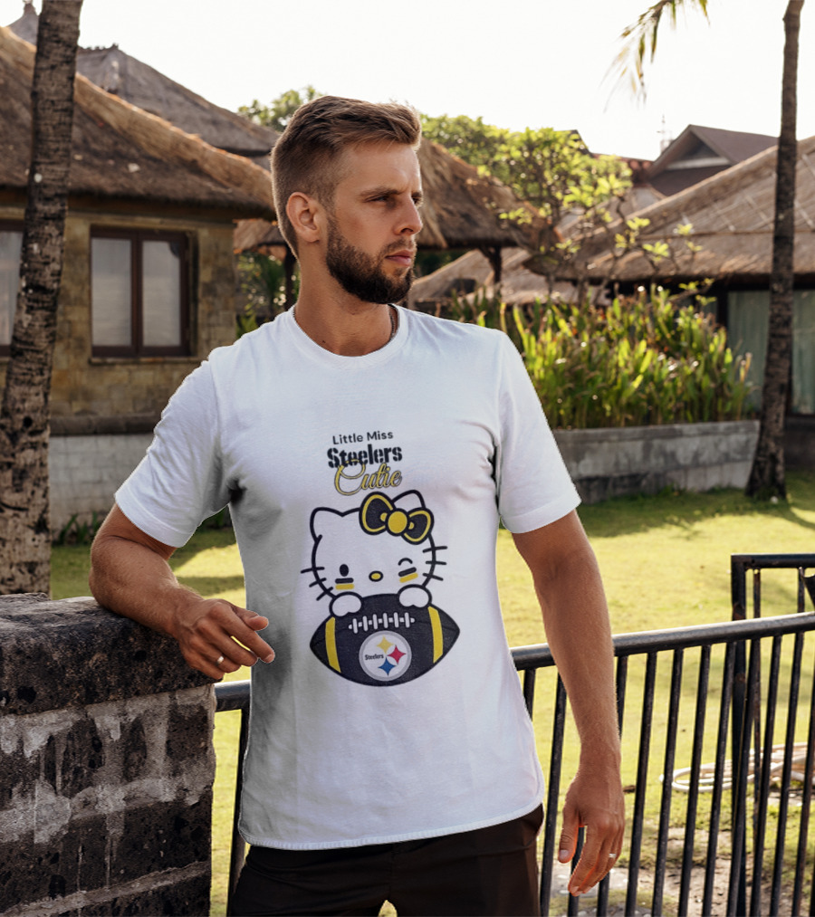 Hello Kitty Little Miss Steelers Cutie Football T-Shirt