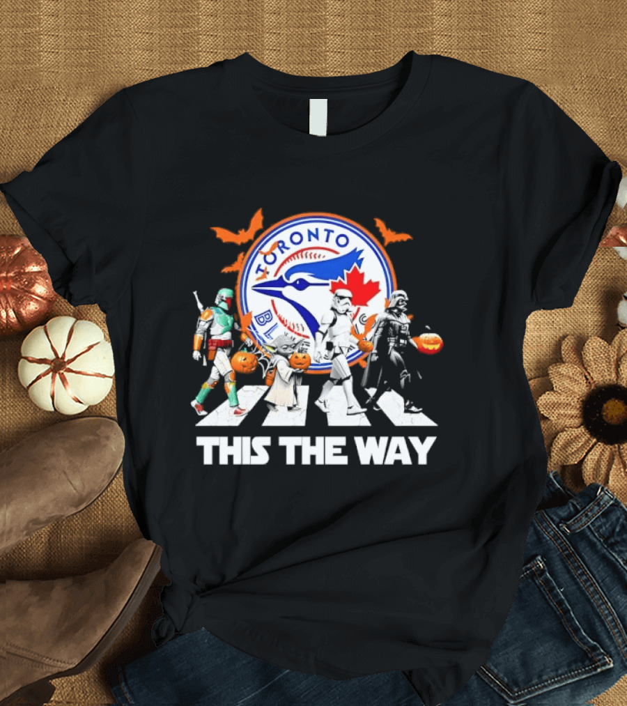Toronto Blue Jays Star Wars This The Way Halloween Pumpkin Parade T-Shirt